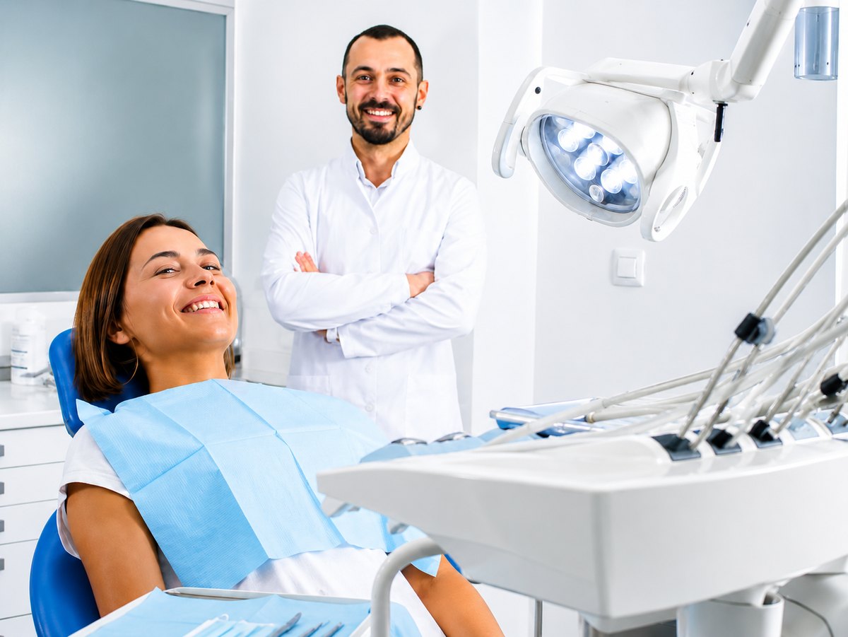 Paciente feliz após consulta na Lusocare