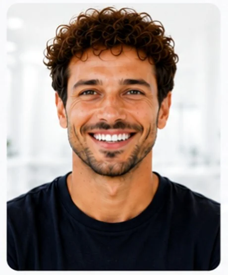 Sorriso branco e saudável