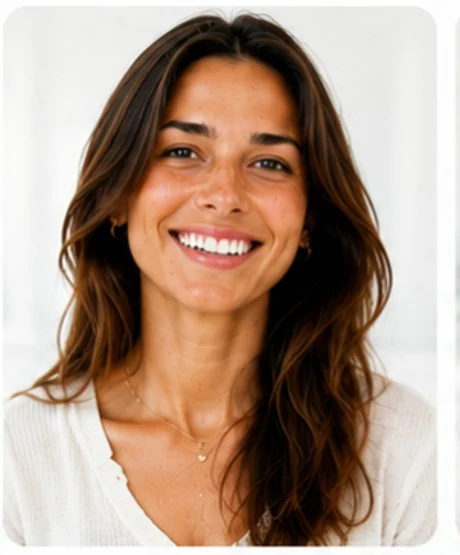 Sorriso após branqueamento dentário