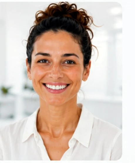 Sorriso branco e saudável