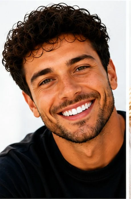 Sorriso branco e saudável