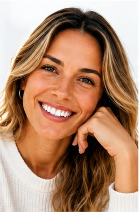 Sorriso após branqueamento dentário