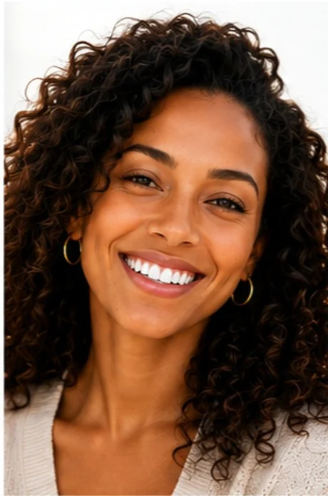 Sorriso branco e saudável